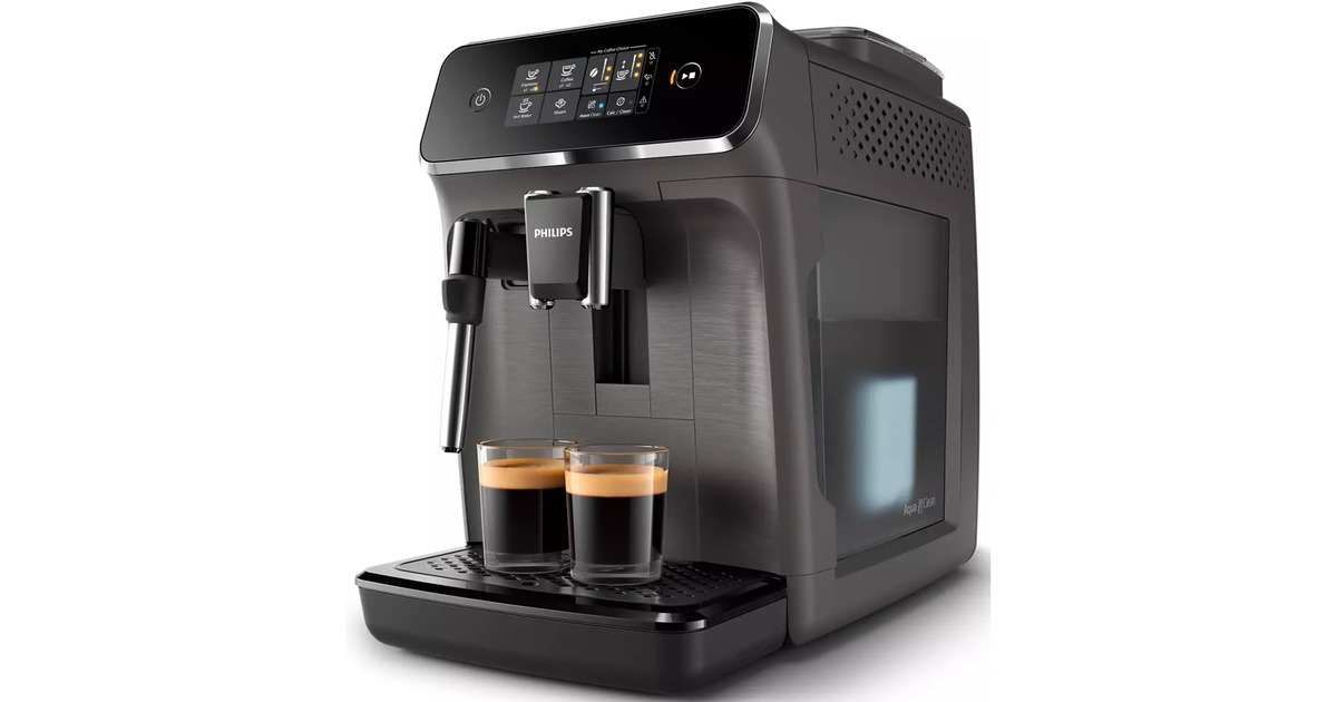 Philips EP2224/10, Cafetera espresso completamente automática, 2 bebidas,  espumador de leche, pantalla táctil. en