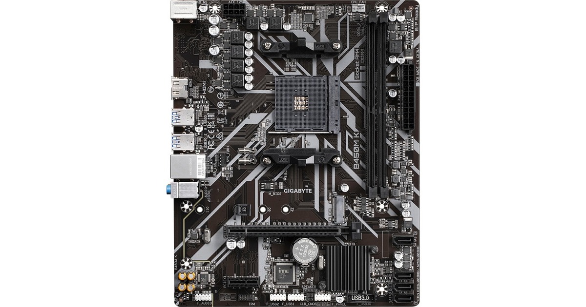 GIGABYTE B450M H, Placa base