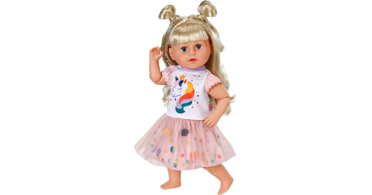 ZWOOS Puppenkleidung für New Born Baby Doll, Einhornmuster Outfit mit ZWOOS Puppenkleidung für New Born Baby Doll, Einhornmuster Outfit mit
