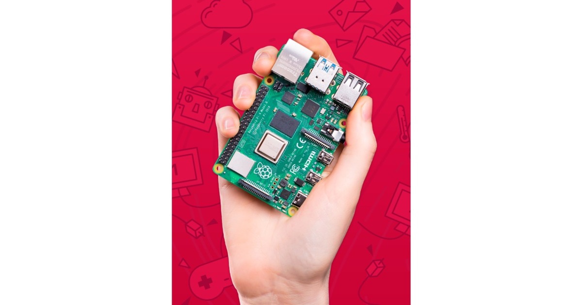 Raspberry Pi Foundation Raspberry Pi 4 model B 8GB LPDDR4, Placa base verde