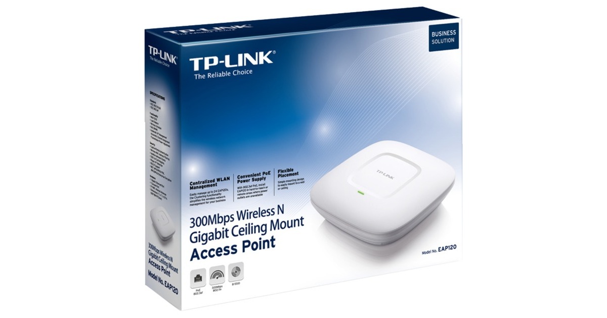 Tenda W330A Access Point Wireless 300Mbps - WiFi Con Sicurezza WPA2, Montaggio A Soffitto - Grigio E Bianco