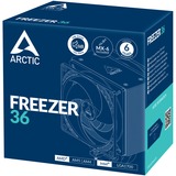 ARCTIC Freezer 36 Procesador Refrigerador de aire 12 cm Negro, Plata 1 pieza(s), Disipador de CPU aluminio/Negro, Refrigerador de aire, 12 cm, 200 RPM, 1800 RPM, Negro, Plata