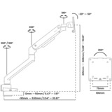 Arozzi Alzare Neo Pro, Soporte de monitor blanco