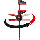 BESSEY Sargento de una mano con mango giratorio EZ360-45, Gato negro/Rojo