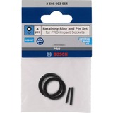 Bosch Juego de anillo de retención y pasador, para dado PRO Impact 1/4", Copia de seguridad negro
