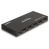 DeLOCK Divisor HDMI 1 x HDMI entrada a 4 x HDMI salida 4K 60 Hz, Splitter HDMI negro