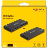 DeLOCK Divisor HDMI 1 x HDMI entrada a 4 x HDMI salida 4K 60 Hz, Splitter HDMI negro