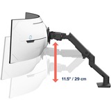 Ergotron Brazo para monitor HX con articulación VHD, soporte de mesa, Soporte de monitor negro (mate)