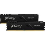 Kingston FURY FURY Beast 32GB 3200MT/s DDR4 CL16 DIMM (Kit de 2) Black, Memoria RAM negro, 32 GB, 2 x 16 GB, DDR4, 288-pin DIMM