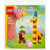 LEGO Creator Fiesta de Cumpleaños con Animales, Juegos de construcción Juego de construcción, 6 año(s), Plástico, 60 pieza(s), 44 g