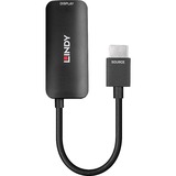 Lindy 38327 adaptador de cable de vídeo 157 m HDMI tipo A (Estándar) DisplayPort Negro, Convertidor negro, 157 m, HDMI tipo A (Estándar), DisplayPort, Macho, Hembra, Derecho
