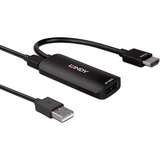 Lindy 38327 adaptador de cable de vídeo 157 m HDMI tipo A (Estándar) DisplayPort Negro, Convertidor negro, 157 m, HDMI tipo A (Estándar), DisplayPort, Macho, Hembra, Derecho