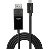 Lindy 43343 adaptador de cable de vídeo 3 m USB Tipo C DisplayPort Negro negro, 3 m, USB Tipo C, DisplayPort, Macho, Macho, Derecho