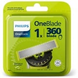 Philips Norelco OneBlade OneBlade QP410/50 Cuchilla 360 de recambio, Hoja plateado/Verde claro, Cuchilla de afeitar, 1 cabezal(es), Negro, Verde, 4 mes(es), Philips, QP25xx, QP26xx, QP65xx, QP66xx, QP15XX