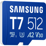 Samsung T7 microSDXC 512 GB, Tarjeta de memoria azul