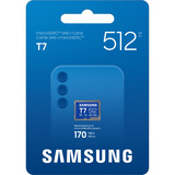 Samsung T7 microSDXC 512 GB, Tarjeta de memoria azul