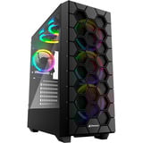 Sharkoon RGB HEX reacondicionado, Cajas de torre negro