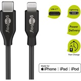 goobay 39447 cable de conector Lightning 2 m Negro negro, 2 m, Lightning, USB C, Macho, Macho, Negro