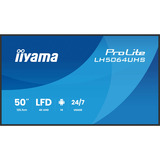 iiyama LH5064UHS-B1AG pantalla de señalización Pantalla plana para señalización digital 127 cm (50") Wifi 500 cd / m² 4K Ultra HD Negro Procesador incorporado Android 24/7, Pantalla de gran formato negro (mate), Pantalla plana para señalización digital, 127 cm (50"), 3840 x 2160 Pixeles, Wifi, 24/7