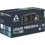 ARCTIC Liquid Freezer III Pro 240 Procesador Sistema de refrigeración líquida todo en uno 12 cm Negro 1 pieza(s), Refrigeración por agua Sistema de refrigeración líquida todo en uno, 12 cm, 131 m³/h, Negro