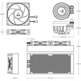 ARCTIC Liquid Freezer III Pro 240 Procesador Sistema de refrigeración líquida todo en uno 12 cm Negro 1 pieza(s), Refrigeración por agua Sistema de refrigeración líquida todo en uno, 12 cm, 131 m³/h, Negro