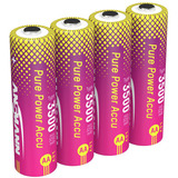 Ansmann Batería Pure Power Li-Ion Micro AA rosa/Amarillo