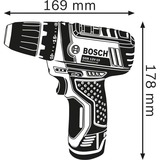 Bosch GSR 10,8-2-LI Professional 950 g Negro, Azul, Taladro/destornillador azul/Negro, 8-2-LI Professional, Taladro de pistola, Negro, Azul, 1 cm, 1,9 cm, 1 cm, 1 mm