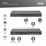 Digitus Conmutador KVM HDMI 8 Puertos, Switch KVM 