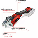 EINHELL GE-GS 18 Li - Solo, 3408290, Serrucho podador rojo/Negro