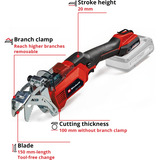 EINHELL Sierra de poda a batería Power X-Change GE-GS 18/150 Li-Solo, 18 Voltios, Serrucho podador rojo/Negro
