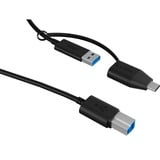 ICY BOX IB-1124L-C3 USB 3.2 Gen 1 (3.1 Gen 1) Type-B Negro, Estación de acoplamiento negro, Unidad de disco duro, SSD, SATA, Serial ATA II, Serial ATA III, 2.5,3.5", USB 3.2 Gen 1 (3.1 Gen 1) Type-B, Negro, Plástico