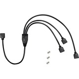 Inter-Tech 88885466 cable de alimentación interna 0,48 m, Cable Y negro, 0,48 m, 4 pines, 4 pines, Negro, 30 g, 1 pieza(s)