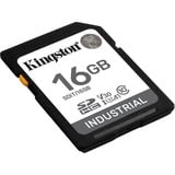 Kingston 16G SDHC Industrial pSLC, Tarjeta de memoria negro, 16 GB, SDHC, Clase 10, UHS-I, 100 MB/s, 80 MB/s