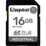 Kingston 16G SDHC Industrial pSLC, Tarjeta de memoria negro, 16 GB, SDHC, Clase 10, UHS-I, 100 MB/s, 80 MB/s