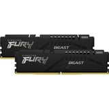 Kingston FURY FURY Beast 16GB 5600MT/s DDR5 CL40 DIMM (Kit de 2) Black, Memoria RAM negro, 16 GB, 2 x 8 GB, DDR5, 288-pin DIMM