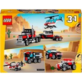 LEGO Camión Plataforma con Helicóptero, Juegos de construcción Juego de construcción, 7 año(s), Plástico, 270 pieza(s), 383 g