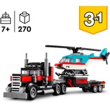 LEGO Camión Plataforma con Helicóptero, Juegos de construcción Juego de construcción, 7 año(s), Plástico, 270 pieza(s), 383 g
