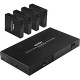 Lindy Splitter Extensor HDMI 4K60 de 4 Puertos, Splitter HDMI negro