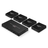 Lindy Splitter Extensor HDMI 4K60 de 4 Puertos, Splitter HDMI negro