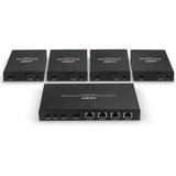 Lindy Splitter Extensor HDMI 4K60 de 4 Puertos, Splitter HDMI negro