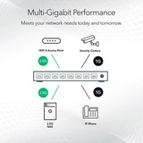 Netgear MS305 No administrado 2.5G Ethernet (100/1000/2500) Negro, Interruptor/Conmutador No administrado, 2.5G Ethernet (100/1000/2500), Bidireccional completo (Full duplex), Montaje de pared