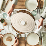 Tefal Asador ovalado de hierro fundido Lov Ø 34cm, Tostadora beige