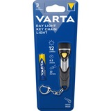 VARTA Day Light Key Chain Light Aluminio, Negro Linterna de llavero LED negro/Plateado, Linterna de llavero, Aluminio, Negro, ABS sintéticos, Aluminio, Caucho, LED, 1 lámpara(s), 12 lm