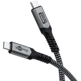 goobay Cable USB4 Gen 3x2, conector USB-C > conector USB-C, 40Gbit/s negro/Gris