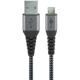 goobay Cable USB 2.0, conector USB-A > conector Micro-USB gris/Plateado