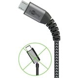 goobay Cable USB 2.0, conector USB-A > conector Micro-USB gris/Plateado