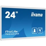 iiyama TW2424AS-W1 pantalla para PC 60,5 cm (23.8") 1920 x 1080 Pixeles 4K Ultra HD Pantalla táctil Negro, Pantalla de gran formato blanco, 60,5 cm (23.8"), 1920 x 1080 Pixeles, 4K Ultra HD, 14 ms, Negro