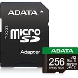 ADATA Speed Plus 256 GB MicroSDXC Clase 10, Tarjeta de memoria 256 GB, MicroSDXC, Clase 10, 180 MB/s, 160 MB/s, Class 3 (U3)