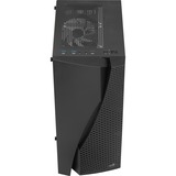 Aerocool WAVEBKV3 Caja PC ATX Cristal Templado 4xVentilador RGB Negro, Cajas de torre negro, Midi Tower, PC, Negro, ATX, micro ATX, Mini-ITX, ABS, SPCC, Azul, Verde, Rojo