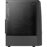 Aerocool WAVEBKV3 Caja PC ATX Cristal Templado 4xVentilador RGB Negro, Cajas de torre negro, Midi Tower, PC, Negro, ATX, micro ATX, Mini-ITX, ABS, SPCC, Azul, Verde, Rojo